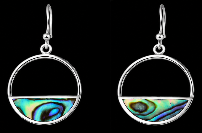 Abalone Half-Moon Drops by Silverguy