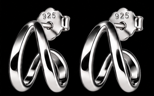 Silver Crossover Studs by Silverguy